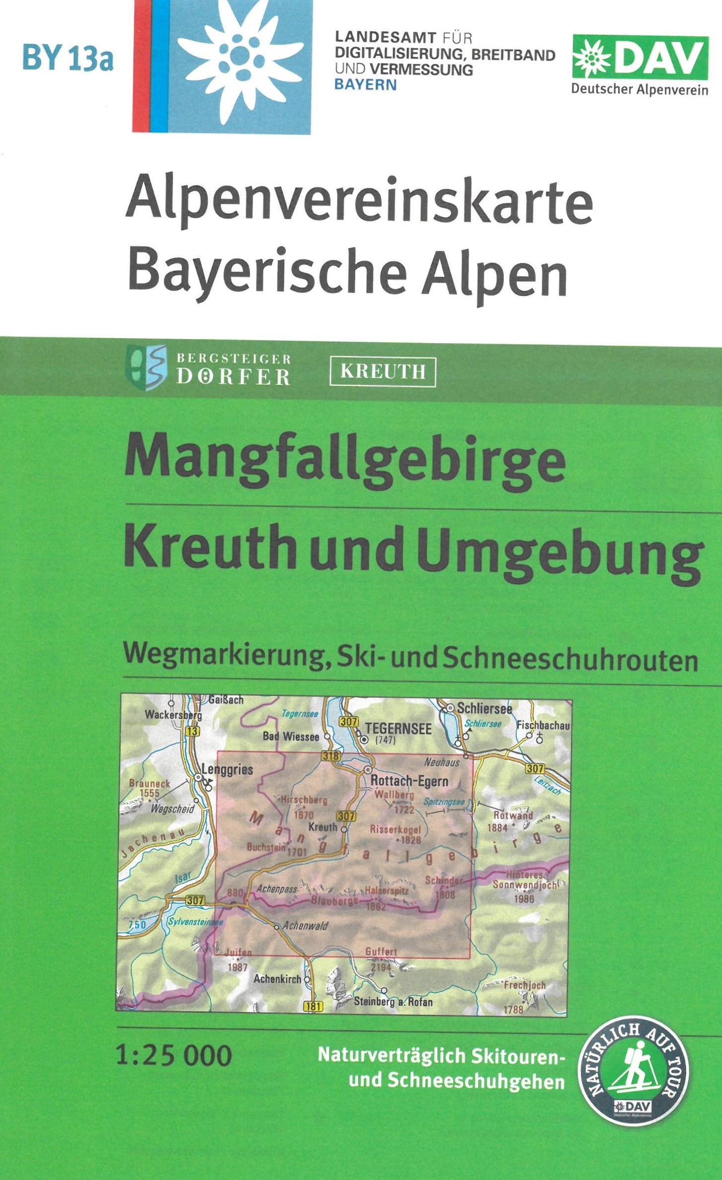 Online bestellen: Wandelkaart BY13A Alpenvereinskarte Mangfallgebirge, Kreuth und Umgebung | Alpenverein