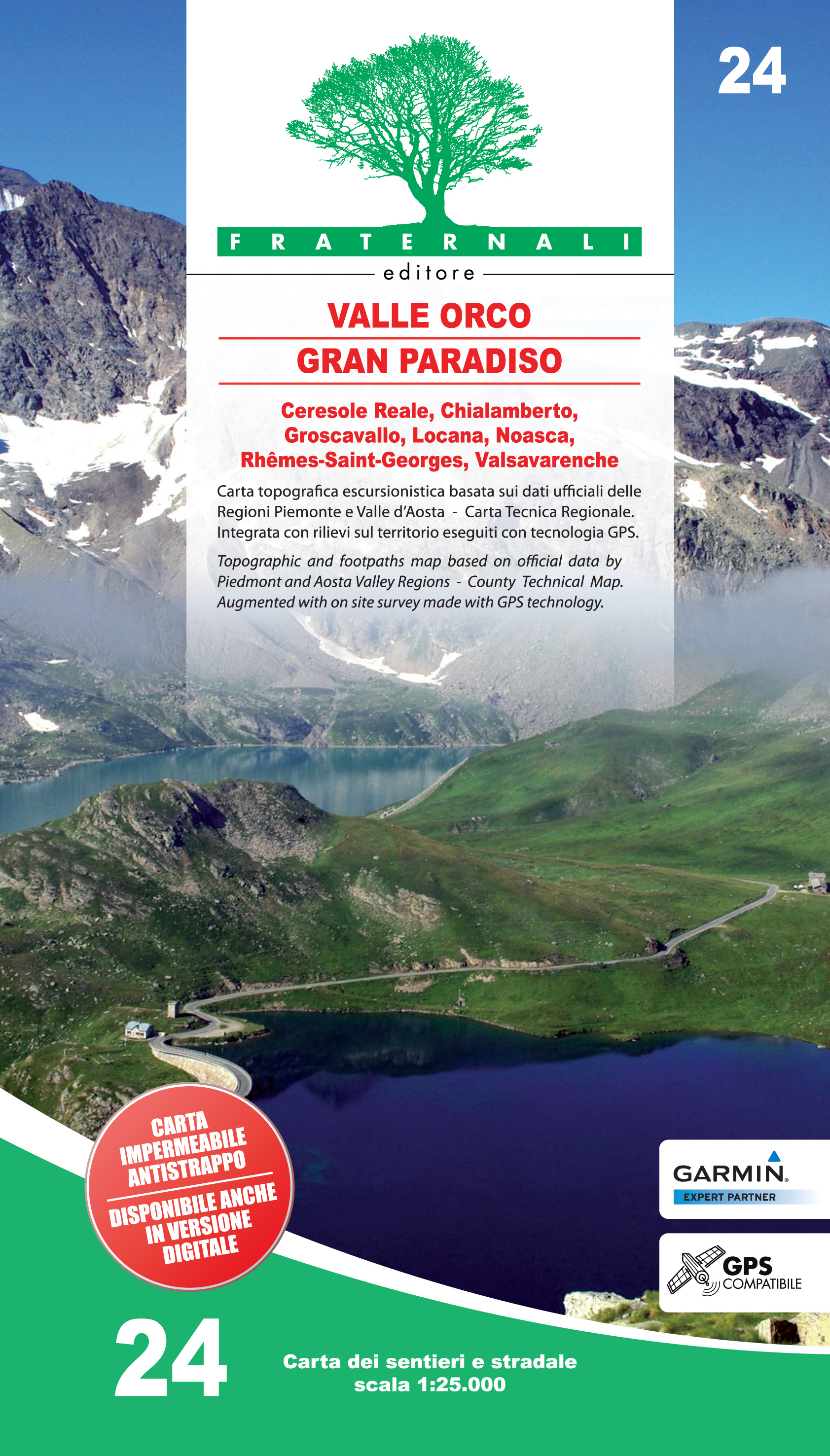 Online bestellen: Wandelkaart 24 Valle Orco, Gran Paradiso | Fraternali Editore