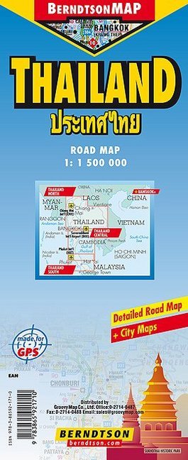 Online bestellen: Wegenkaart - landkaart Thailand | Berndtson