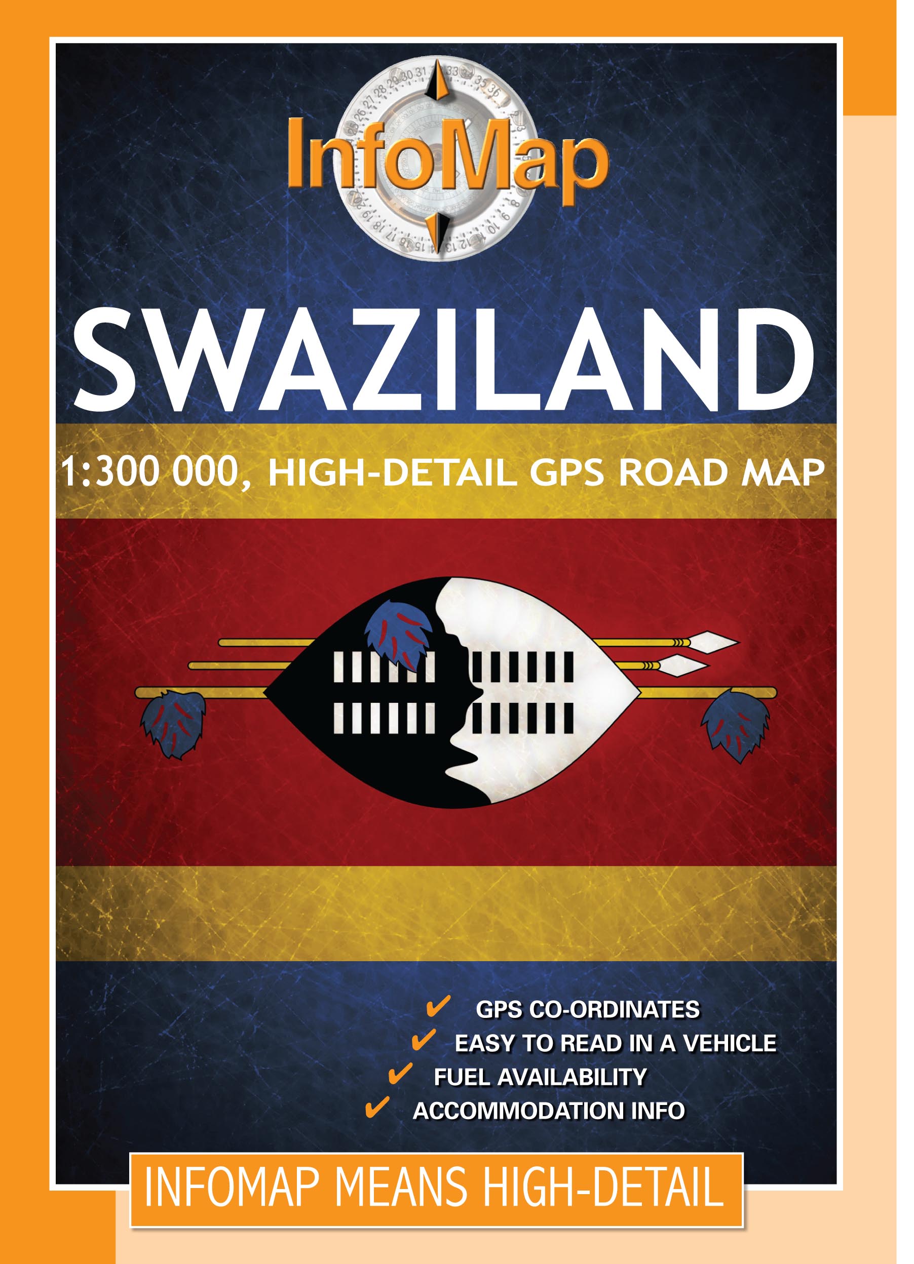 Online bestellen: Wegenkaart - landkaart Swaziland | Infomap