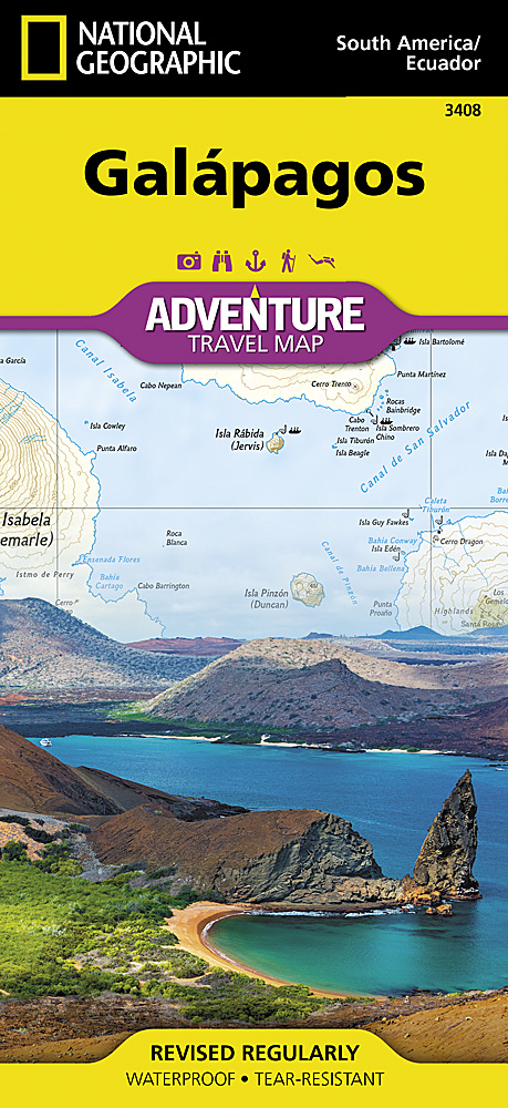 Online bestellen: Wegenkaart - landkaart 3408 Adventure Map Galapagos eilanden | National Geographic