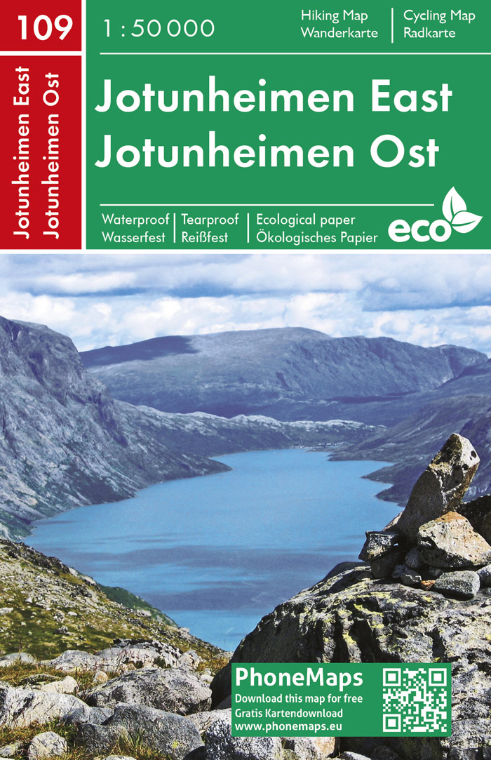 Wandelkaart - Fietskaart 109 Jotunheimen Ost - Oost | Freytag & Berndt