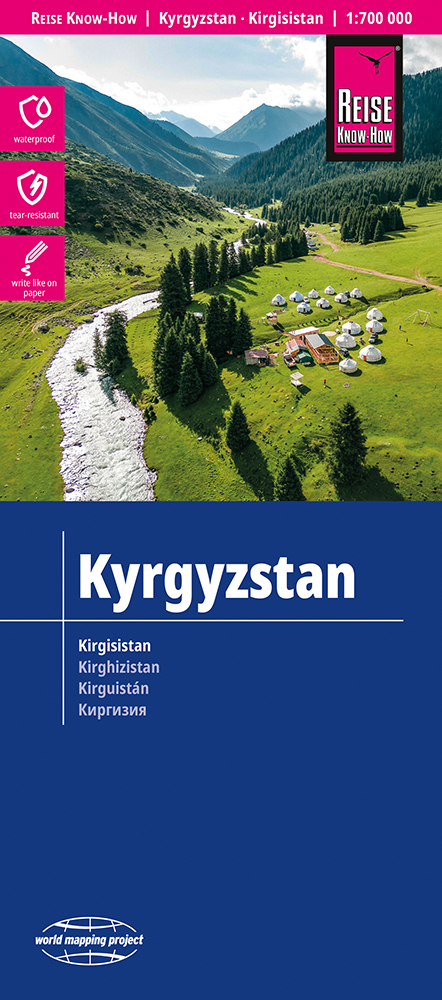 Wegenkaart - landkaart Kyrgyzs…