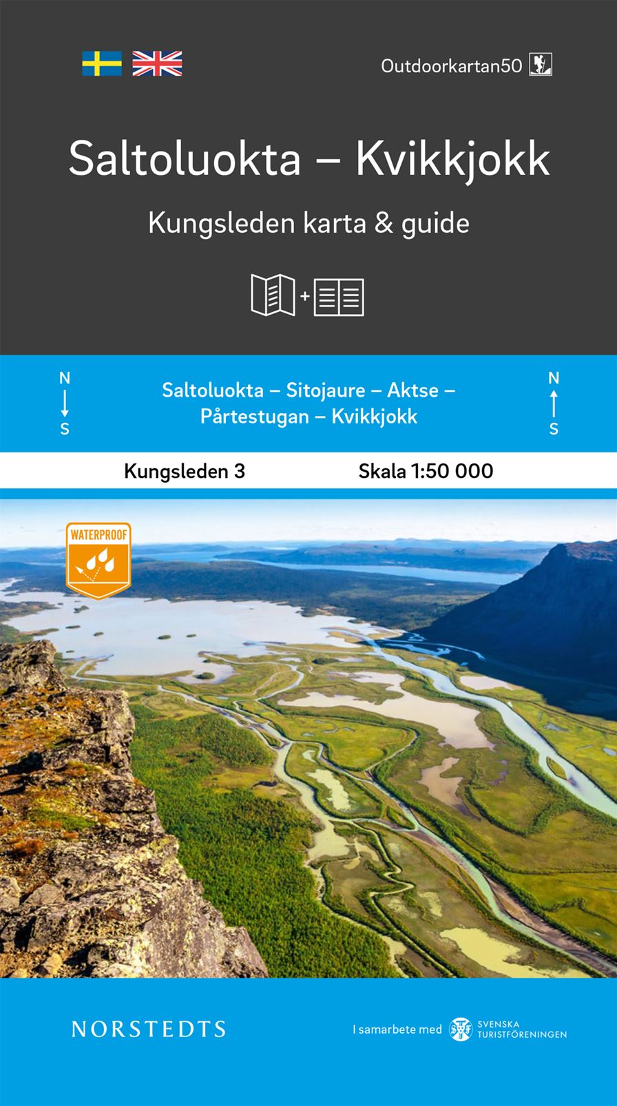 Wandelkaart 3 Saltoluokta - Kvikkjokk Kungsleden | Norstedts