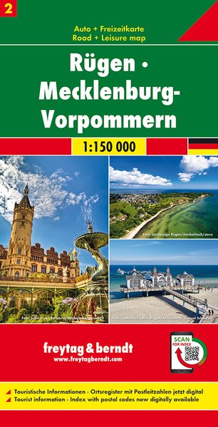 Online bestellen: Wegenkaart - landkaart 02 Rügen - Mecklenburg-Vorpommern | Freytag & Berndt