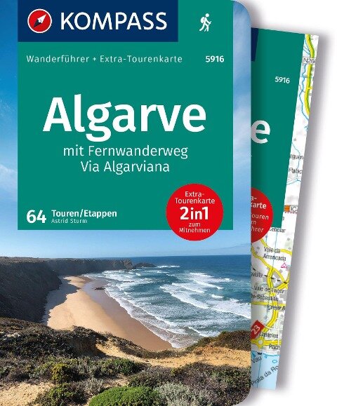Online bestellen: Wandelgids 5916 Wanderführer Algarve | Kompass