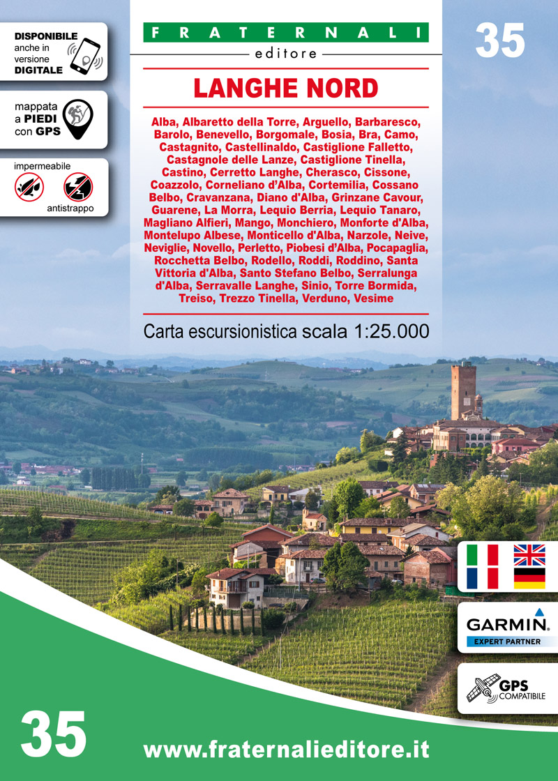 Online bestellen: Wandelkaart 35 Langhe Nord | Fraternali Editore