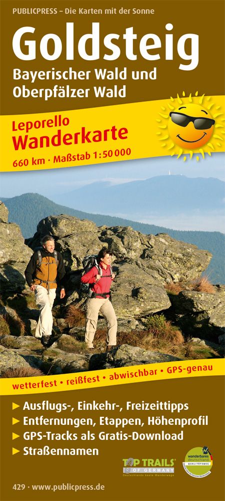 Wandelkaart 429 Goldsteig | Pu…