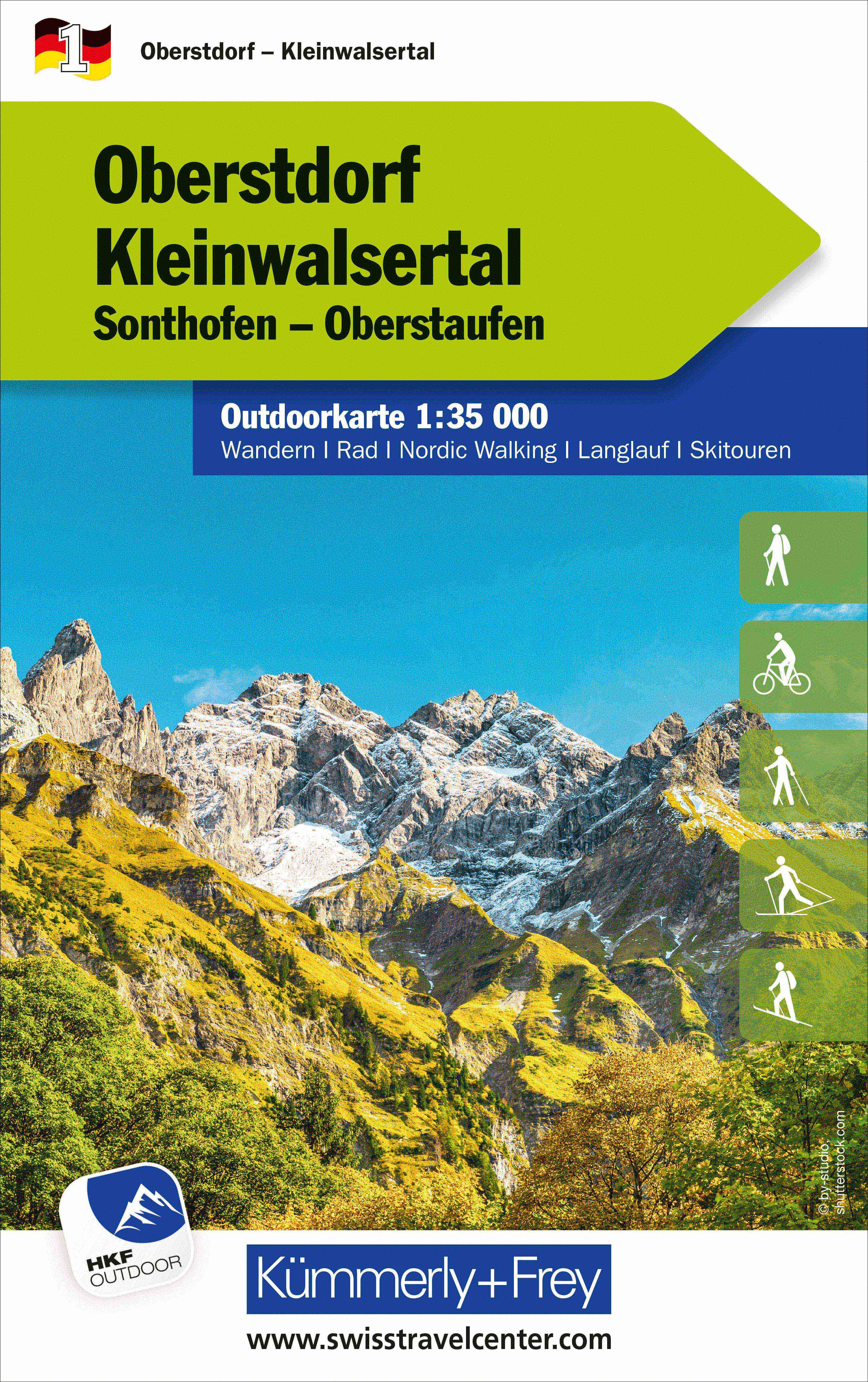 Wandelkaart 1 Outdoorkarte Obe…