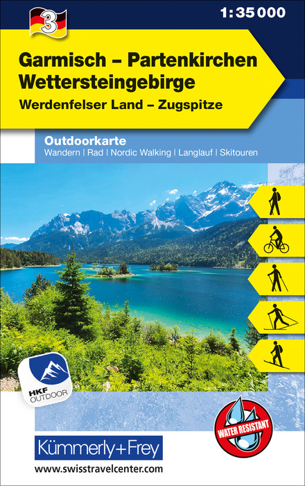 Online bestellen: Wandelkaart 3 Outdoorkarte Garmisch-Partenkirchen - Wettersteingebirge | Kümmerly & Frey