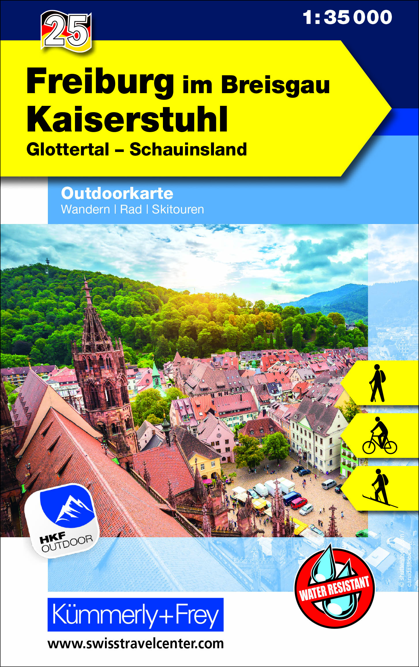 Online bestellen: Wandelkaart 25 Outdoorkarte Freiburg im Breisgau - Kaiserstuhl | Kümmerly & Frey