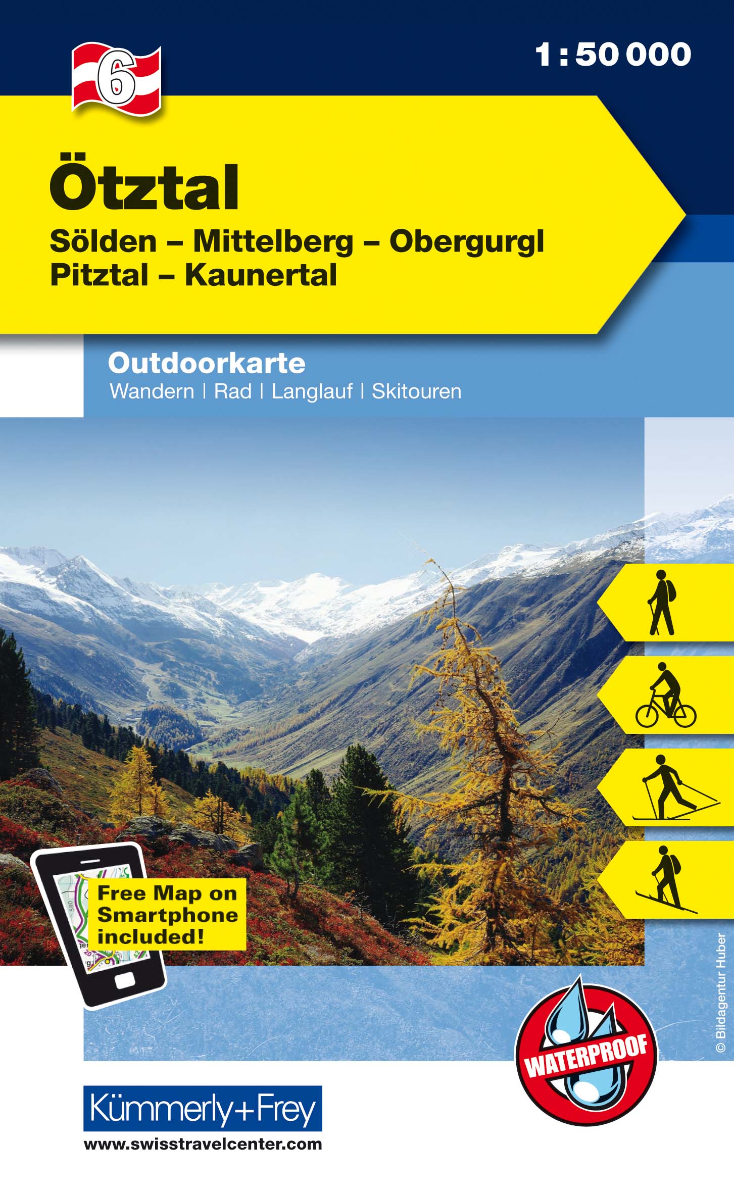 Online bestellen: Wandelkaart 6 Outdoorkarte AT Ötztal | Kümmerly & Frey