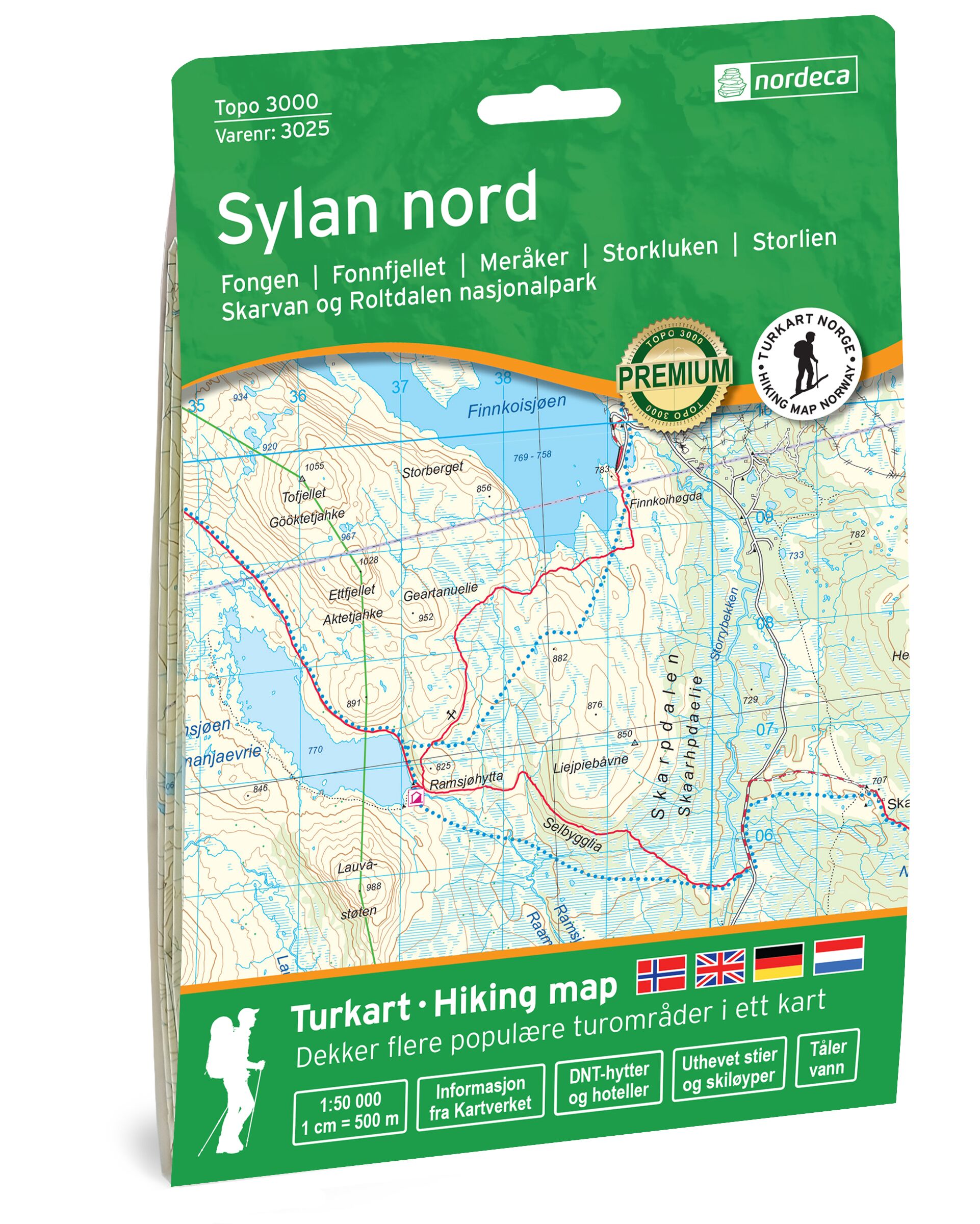 Online bestellen: Wandelkaart 3025 Topo 3000 Sylan Nord - noord | Nordeca