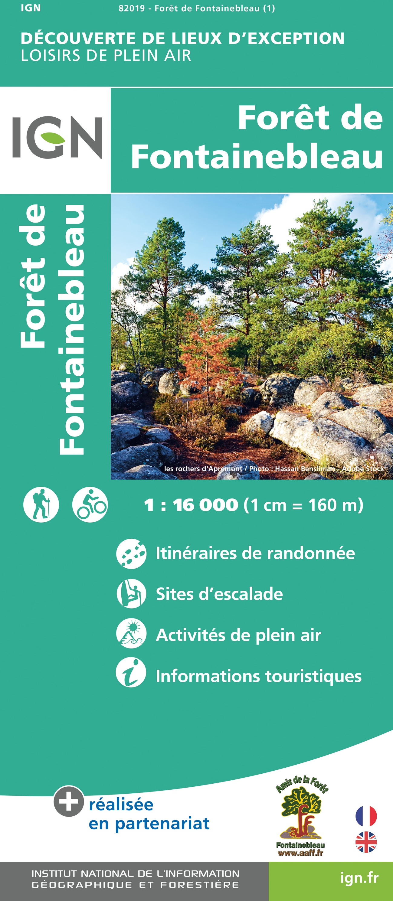 Online bestellen: Wandelkaart 82019 Forêt de Fontainbleau - Boulderlocaties | IGN - Institut Géographique National