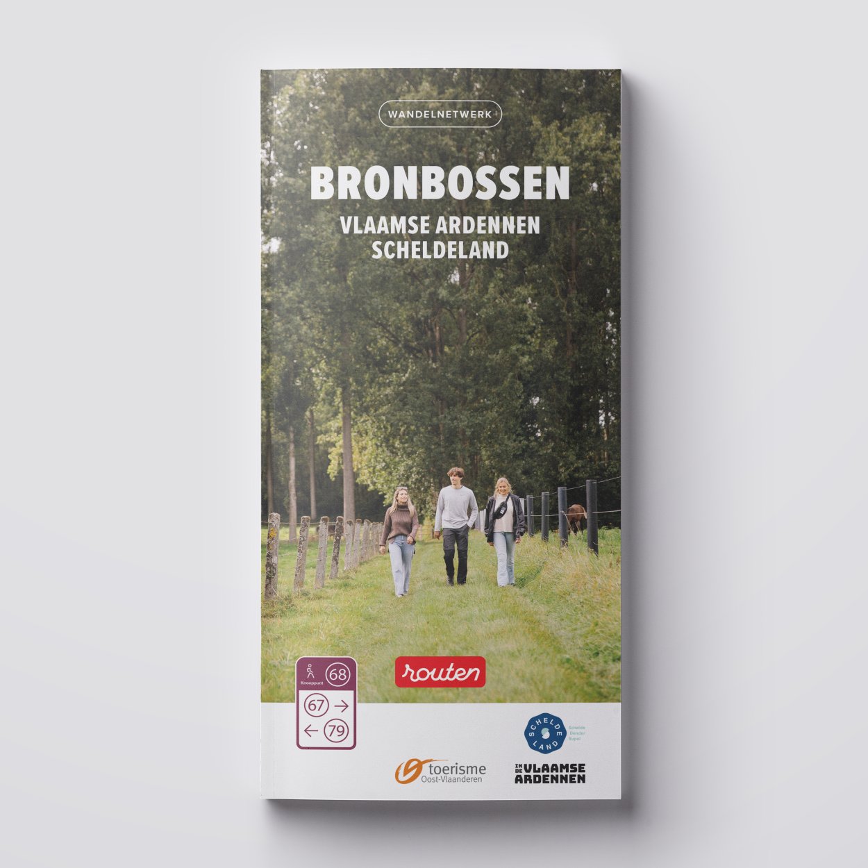 Online bestellen: Wandelknooppuntenkaart Wandelnetwerk BE Bronbossen Vlaamse Ardennen Scheldeland | Toerisme Oost Vlaanderen