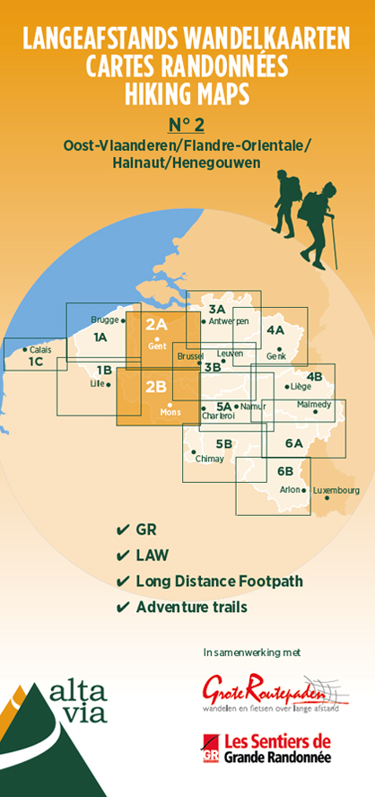 Online bestellen: Wandelkaart 2 GR Oost-Vlaanderen & Henegouwen | Alta Via