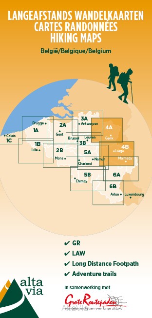 Online bestellen: Wandelkaart 4 GR Limburg, Hoge Venen en Ardennen | Alta Via