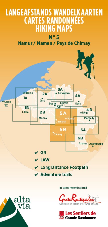 Online bestellen: Wandelkaart 5 GR Namen, Maas en Franse Ardennen | Alta Via