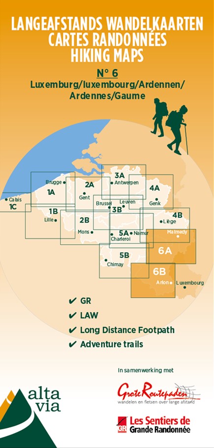 Online bestellen: Wandelkaart 6 GR Luxemburg, Gaume en Ardennen | Alta Via
