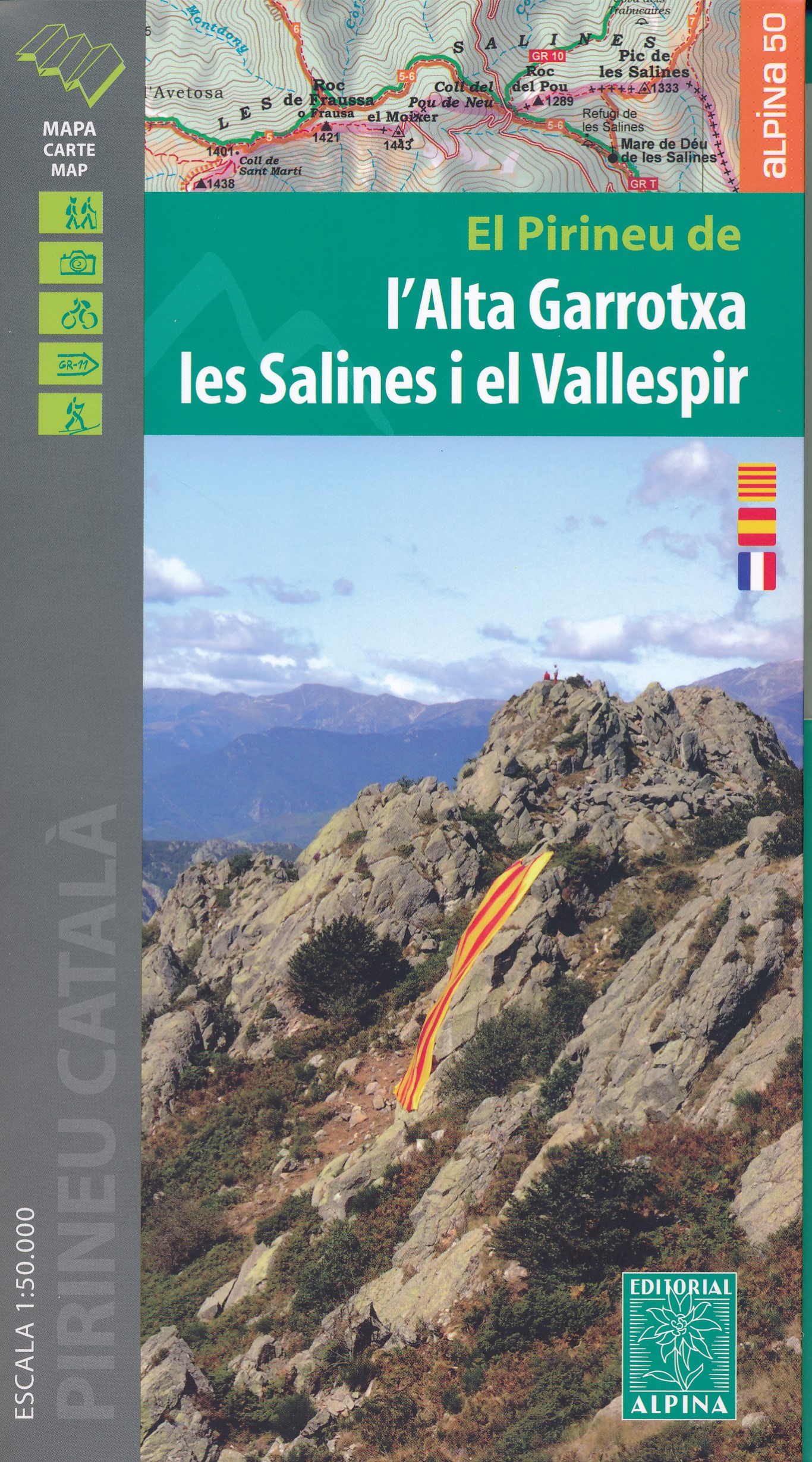 Online bestellen: Wandelkaart l'Alta Garrotxa - les Salines i el Vallespir | Editorial Alpina