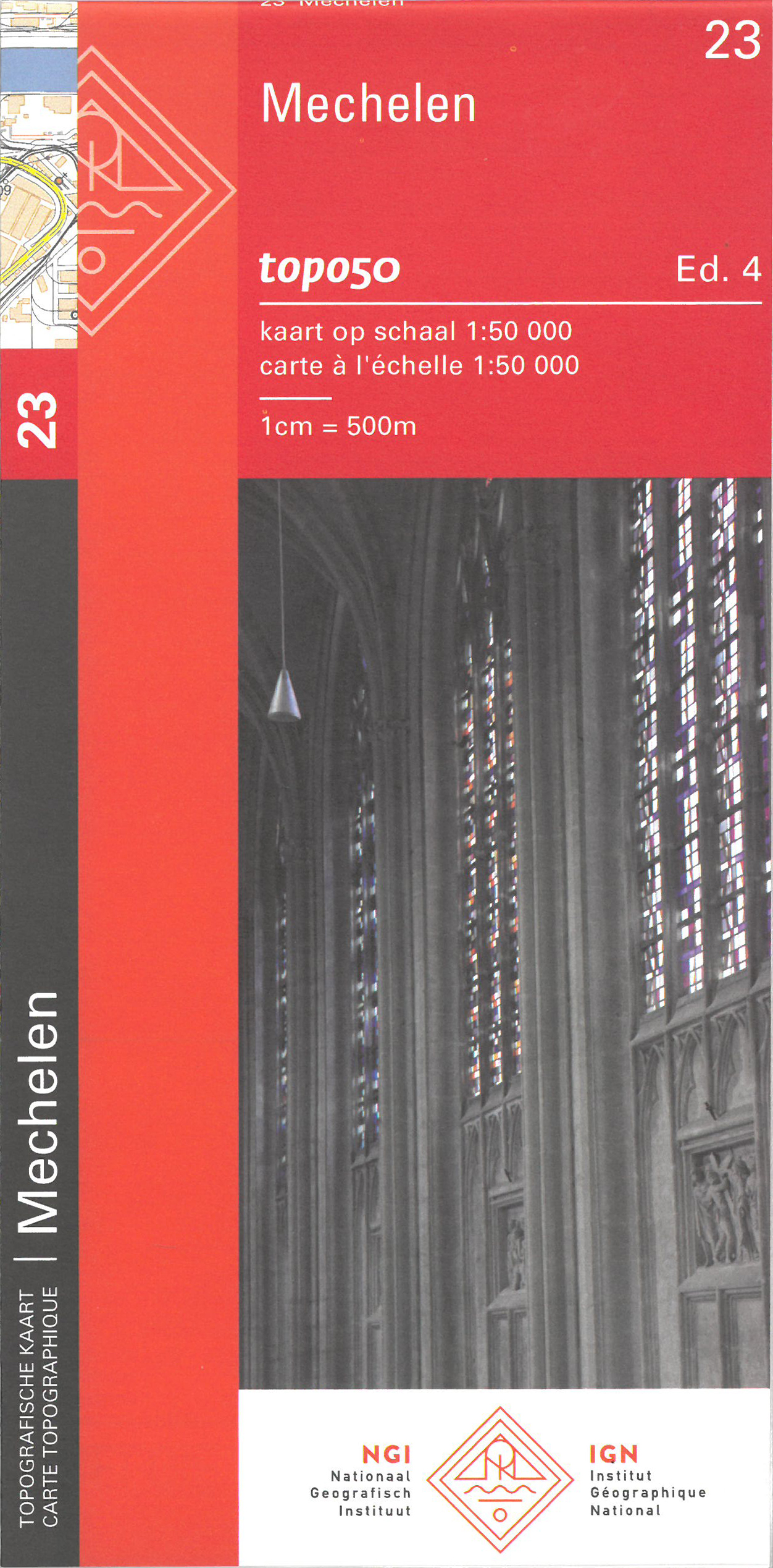 Online bestellen: Topografische kaart - Wandelkaart 23 Topo50 Mechelen | NGI - Nationaal Geografisch Instituut