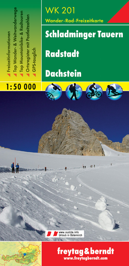 Online bestellen: Wandelkaart 201 Schladminger Tauern - Radstadt - Dachstein | Freytag & Berndt