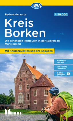 Online bestellen: Fietsknooppuntenkaart ADFC Radwanderkarte Kreis Borken - Munsterland & Twente & Achterhoek | BVA BikeMedia