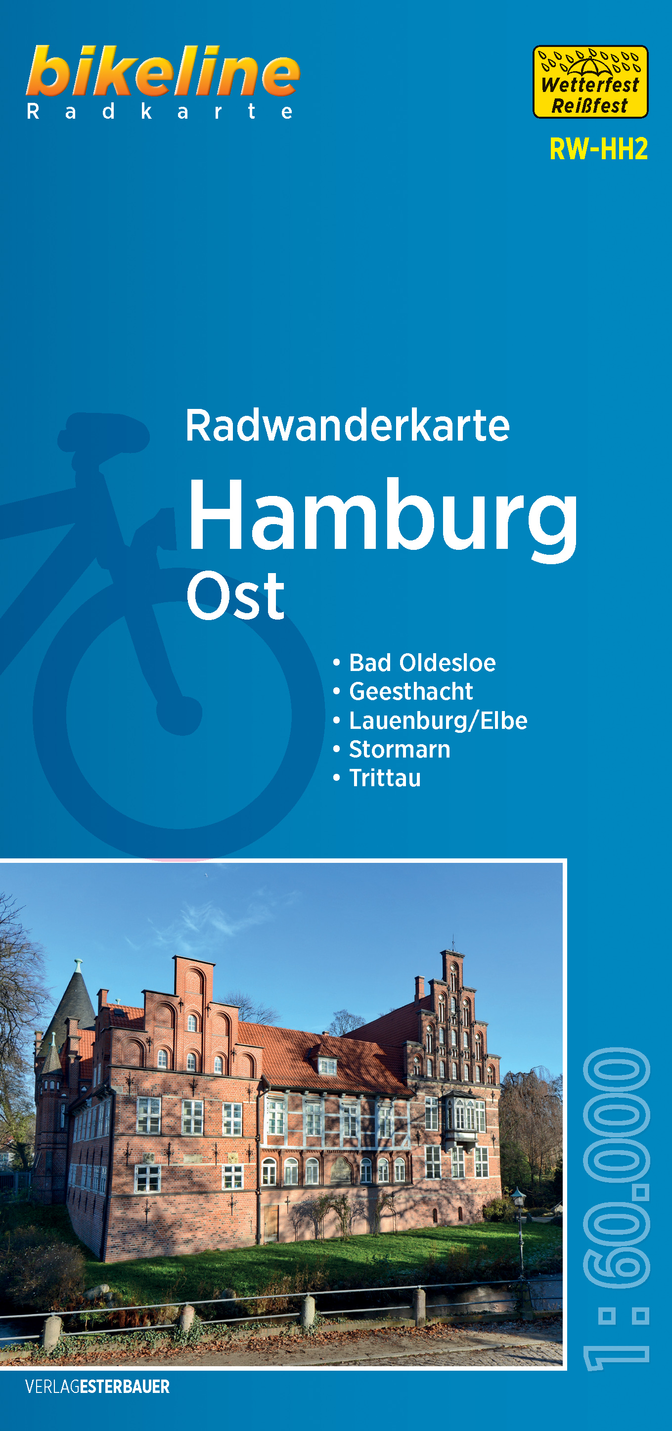 Online bestellen: Fietskaart HH2 Bikeline Radkarte Hamburg Ost | Esterbauer