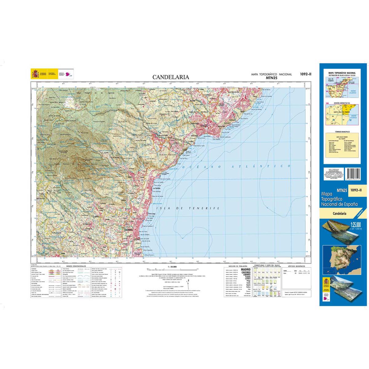 Online bestellen: Topografische kaart 1092-II Candelaria | CNIG - Instituto Geográfico Nacional