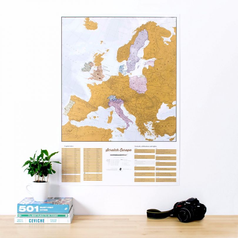 Scratch Map Europa Kraskaart |…