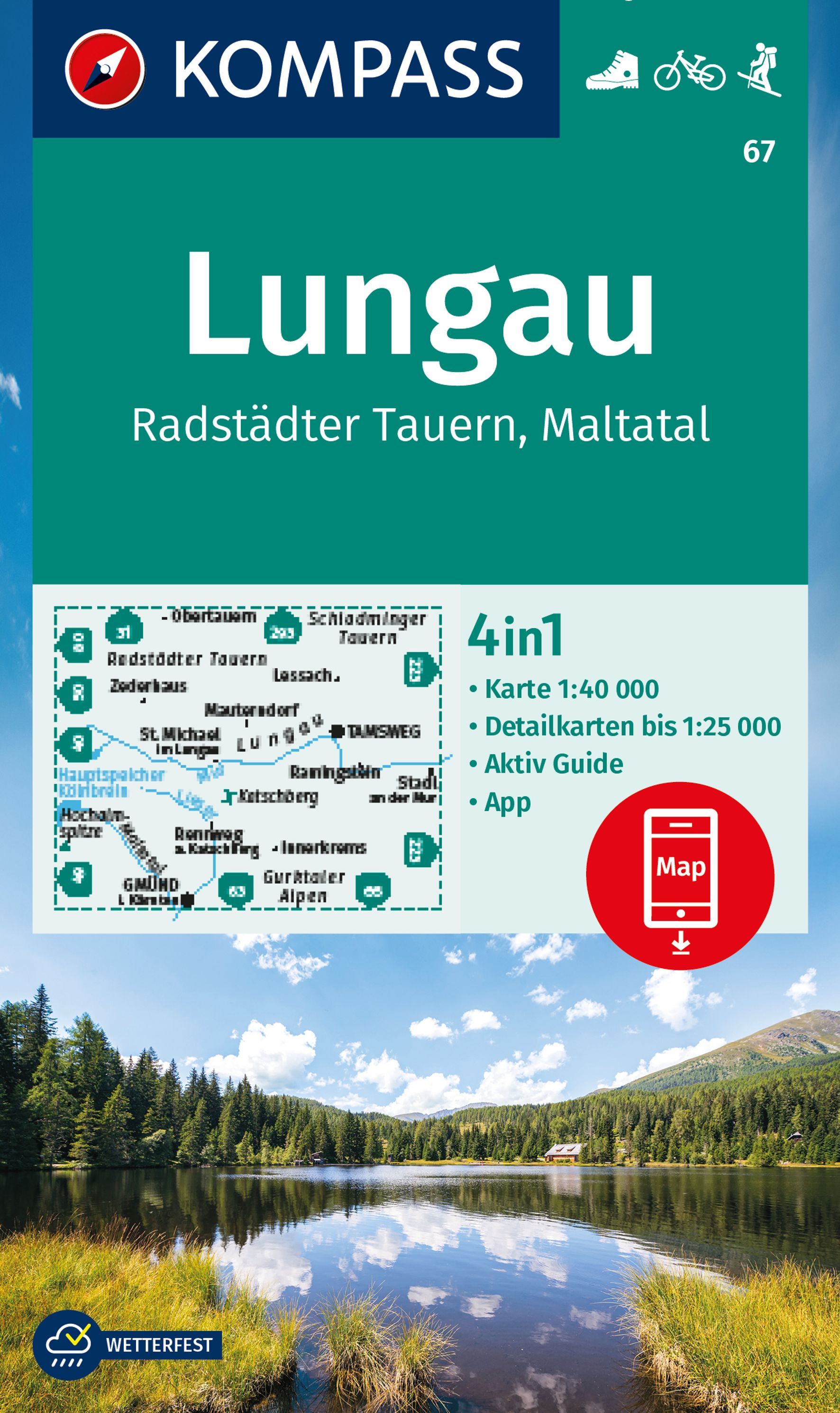 Wandelkaart 67 Lungau | Kompas…