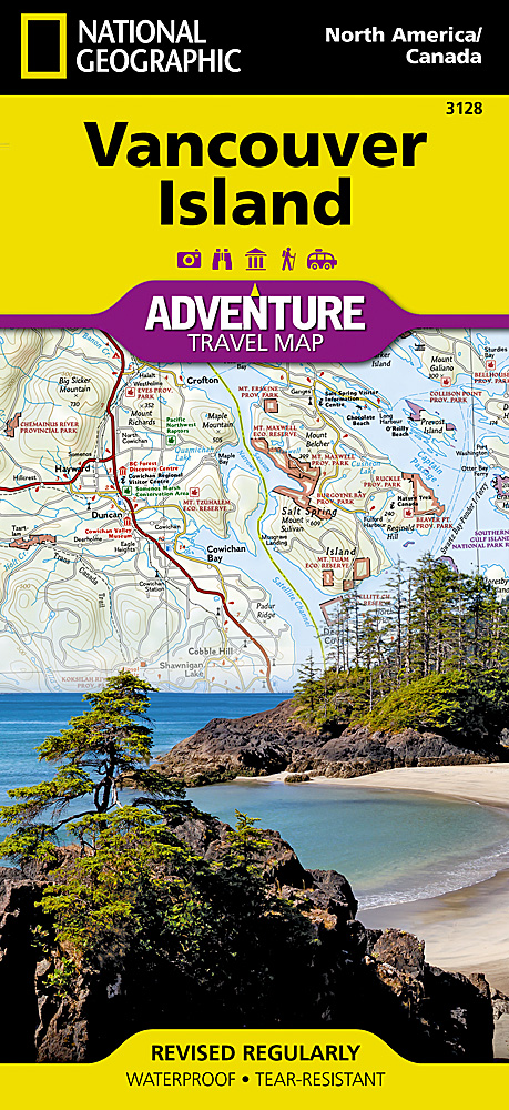 Online bestellen: Wegenkaart - landkaart 3128 Adventure Travel Map Vancouver Island | National Geographic