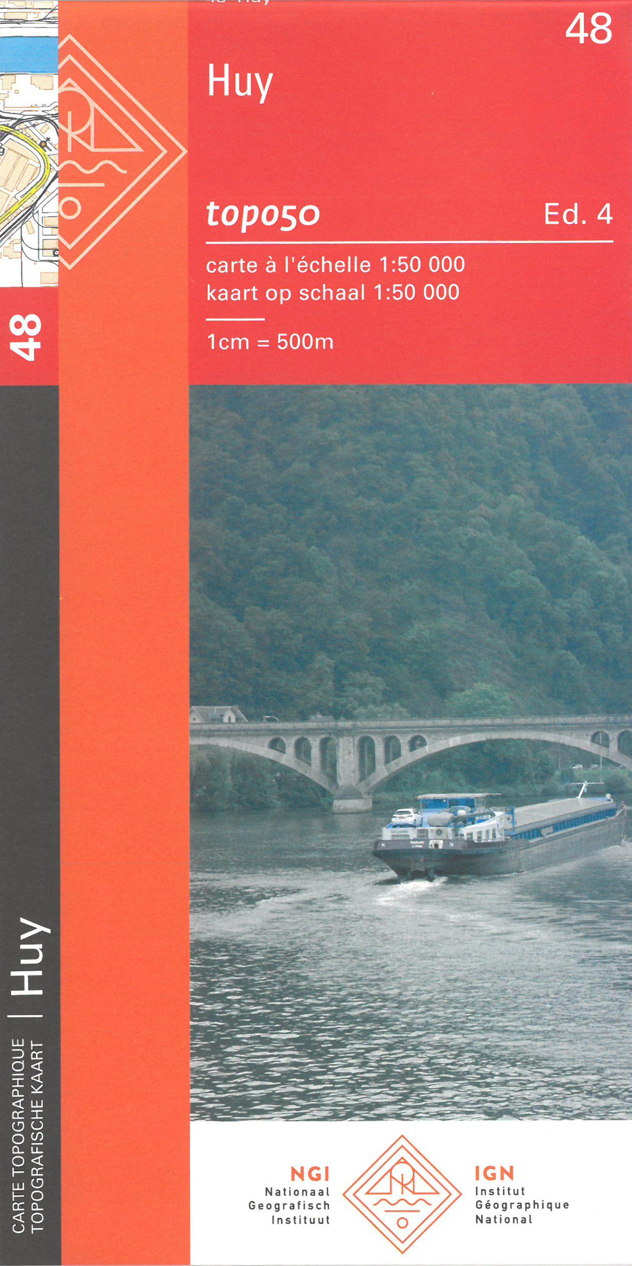 Online bestellen: Topografische kaart - Wandelkaart 48 Topo50 Huy / Hoei | NGI - Nationaal Geografisch Instituut