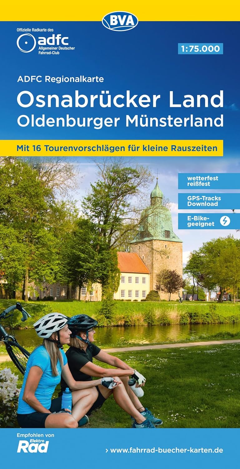 Online bestellen: Fietsknooppuntenkaart ADFC Radwanderkarte Osnabrücker Land | BVA BikeMedia