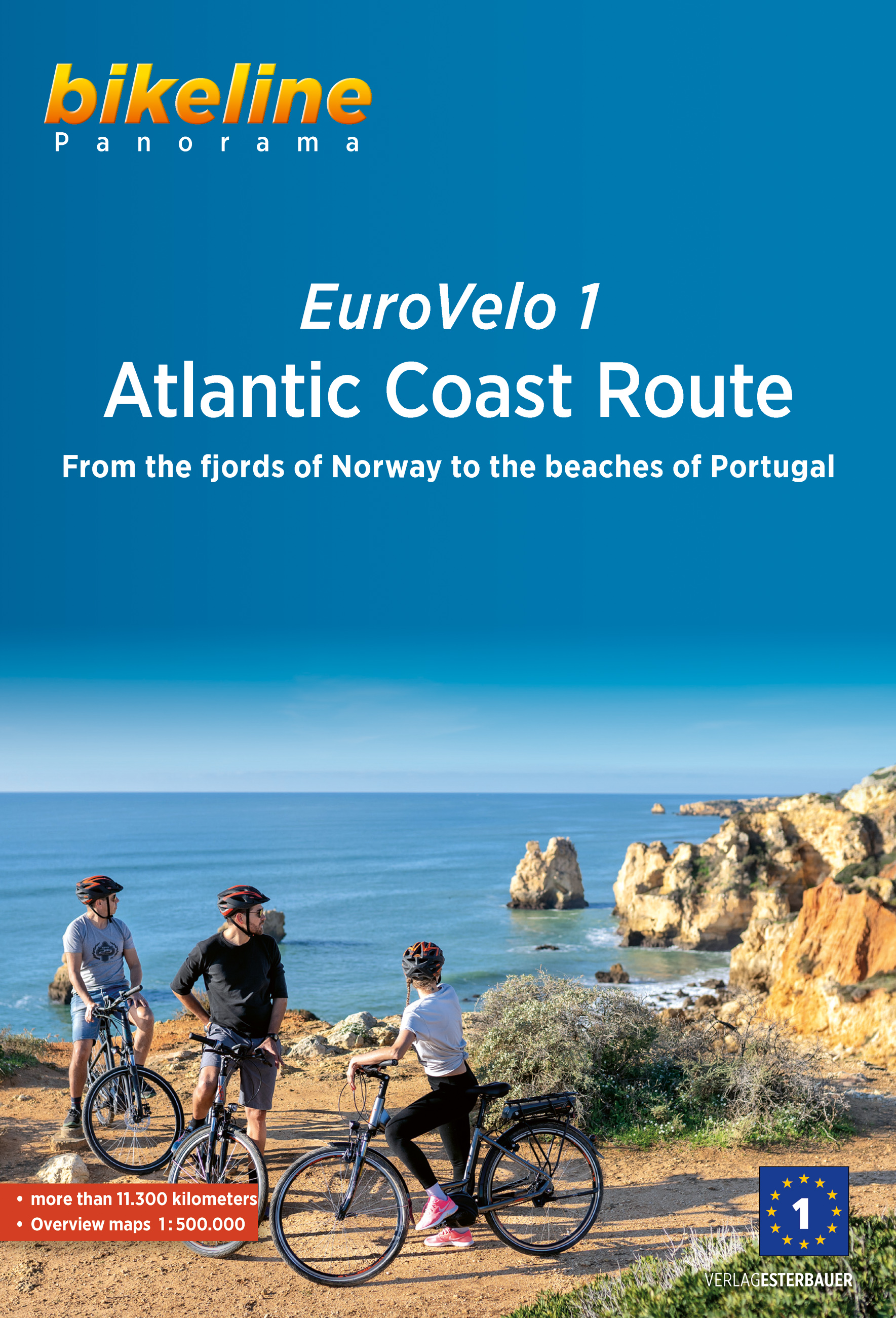 Online bestellen: Fietsgids Bikeline Eurovelo 1 - Atlantic Coast Route | Esterbauer