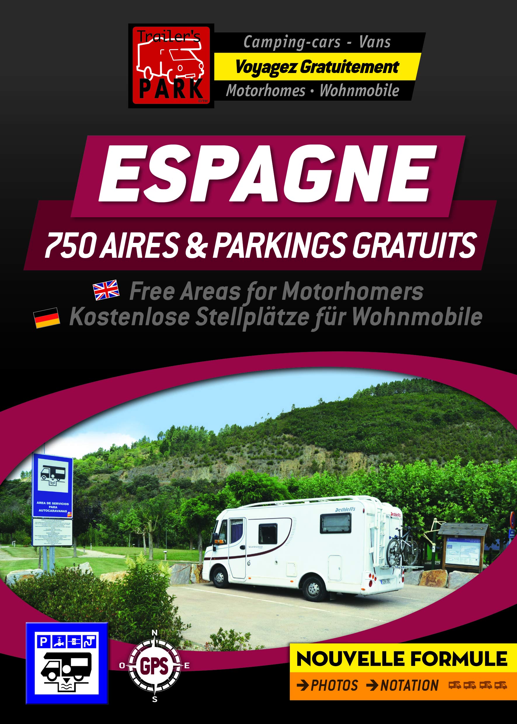 Online bestellen: Campergids Aires - Parking Gratuits Motorhome Espagne Spanje | Trailer Park