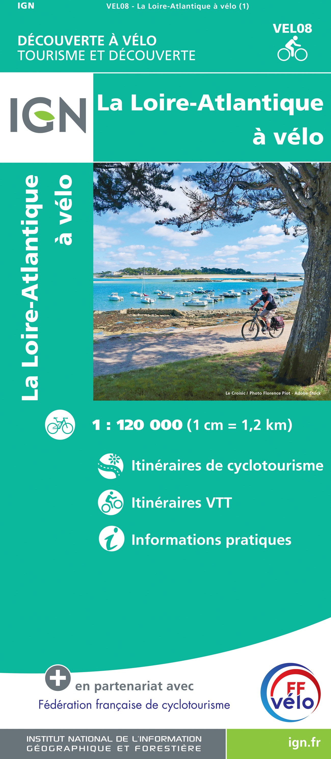 Online bestellen: Fietskaart 08 Velo Loire-Atlantique a velo - by bike | IGN - Institut Géographique National