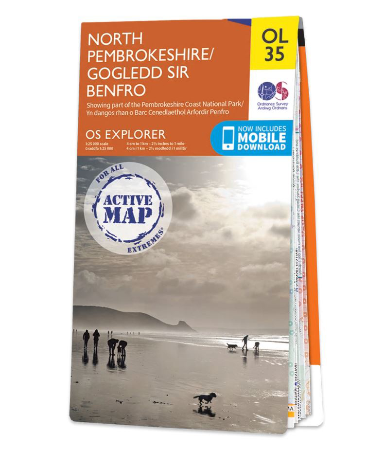 Online bestellen: Wandelkaart 35 OS Explorer Map | Active North Pembrokeshire Active Map | Ordnance Survey