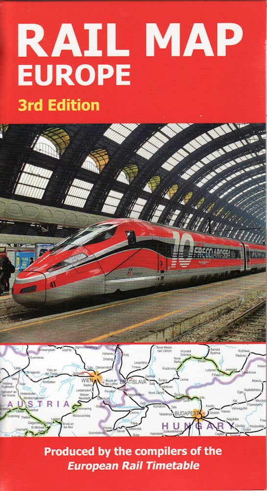 Spoorwegenkaart Rail Map Europe | European Rail Timetable Limited