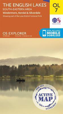 Online bestellen: Wandelkaart 7 OS Explorer Map | Active The English Lakes South-Eastern Area | Ordnance Survey