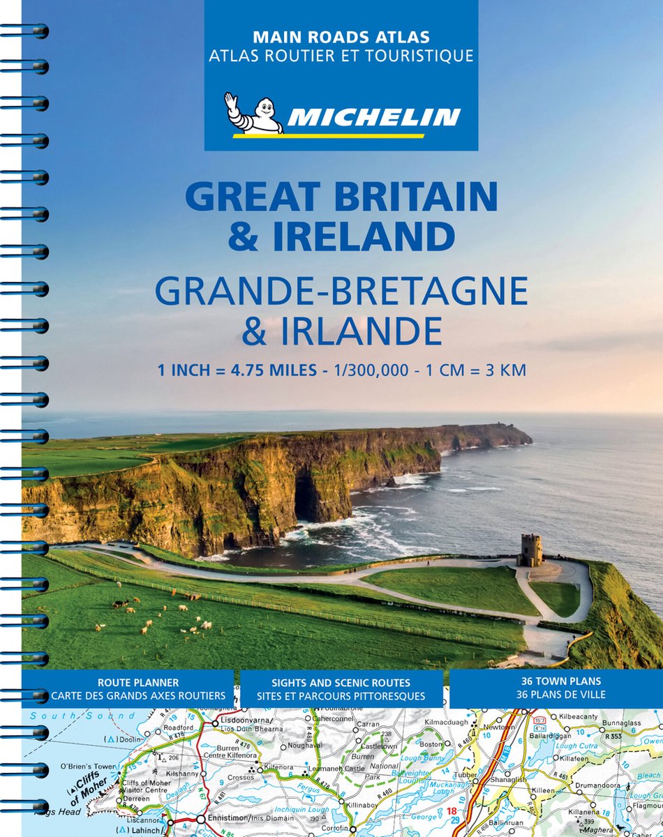 Online bestellen: Wegenatlas Great Britain and Ireland 2025 - Groot Brittannie en Ierland | Michelin