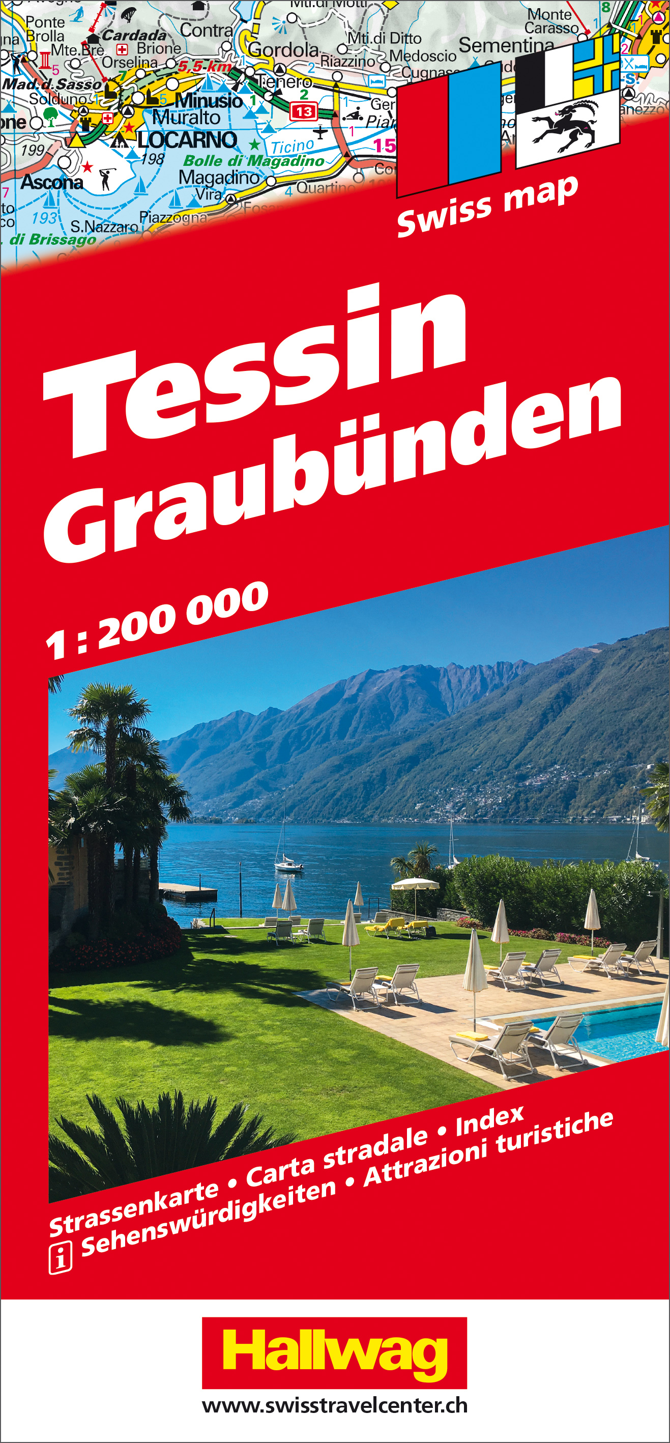 Wegenkaart - landkaart Tessin…