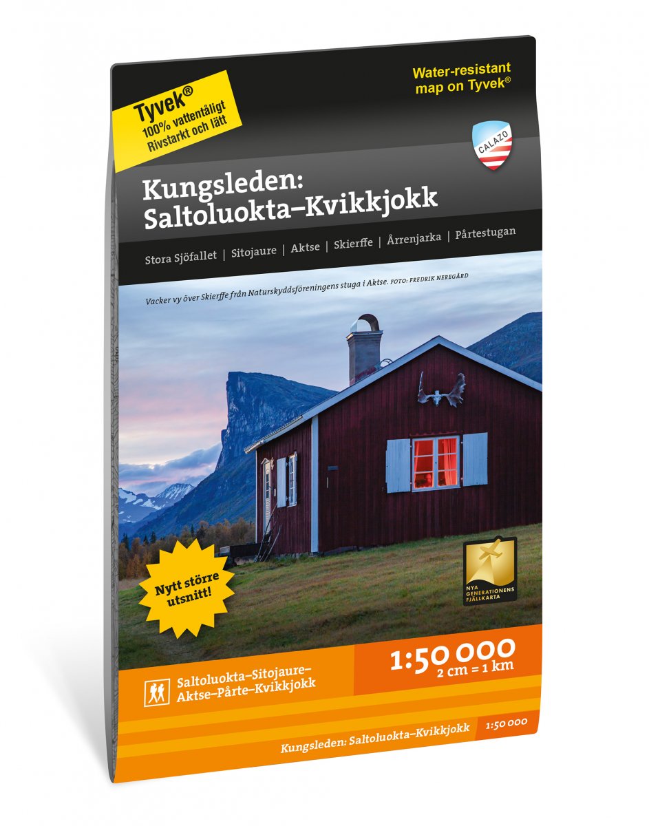 Online bestellen: Wandelkaart 3 Fjällkartor 1:50.000 Kungsleden - Saltoluokta-Kvikkjokk | Zweden | Calazo