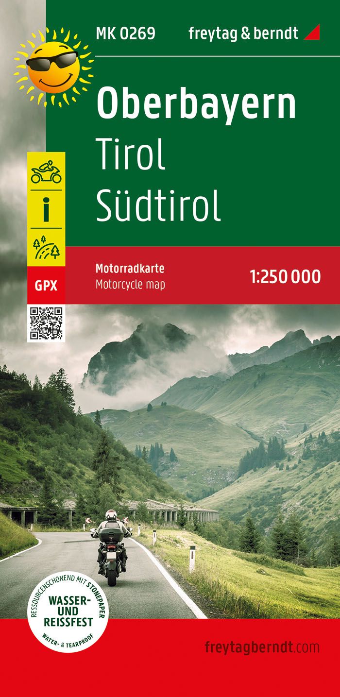 Online bestellen: Wegenkaart - landkaart 269 Motorkarte Oberbayern - Tirol - Sudtirol | Freytag & Berndt