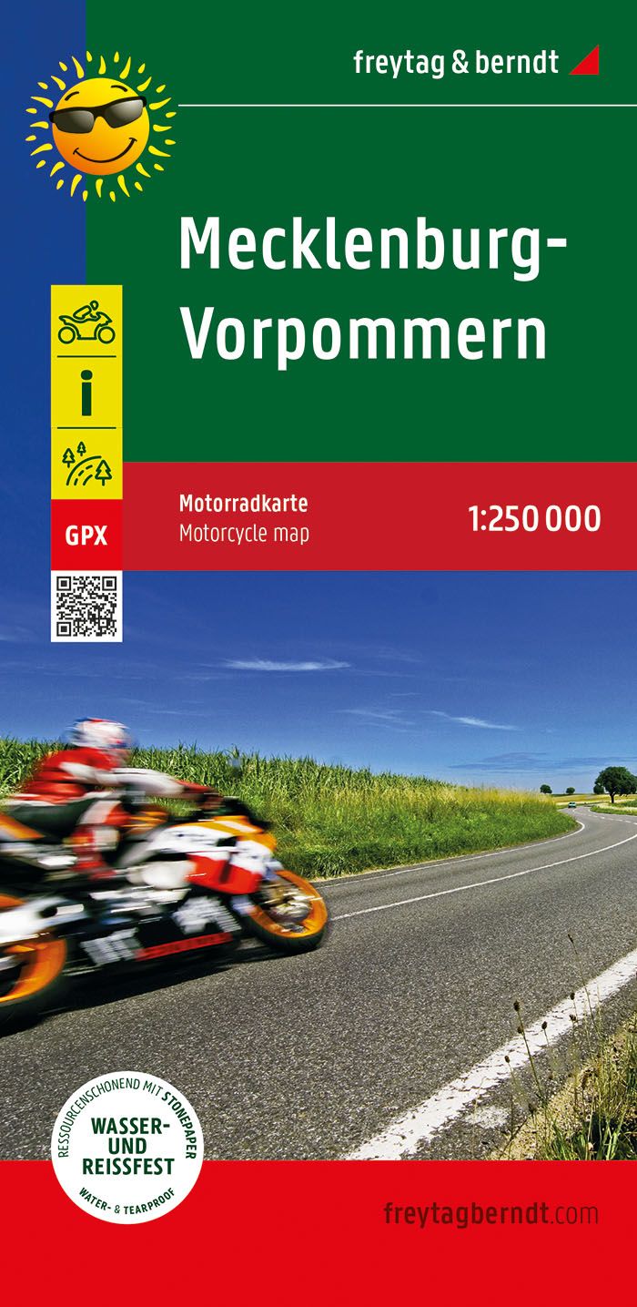 Online bestellen: Wegenkaart - landkaart - Waterkaart 412 Motorkarte Mecklenburg-Vorpommern | Freytag & Berndt