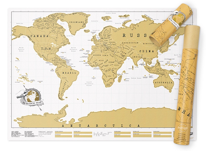 Scratch Map Wereldkaart in fra…