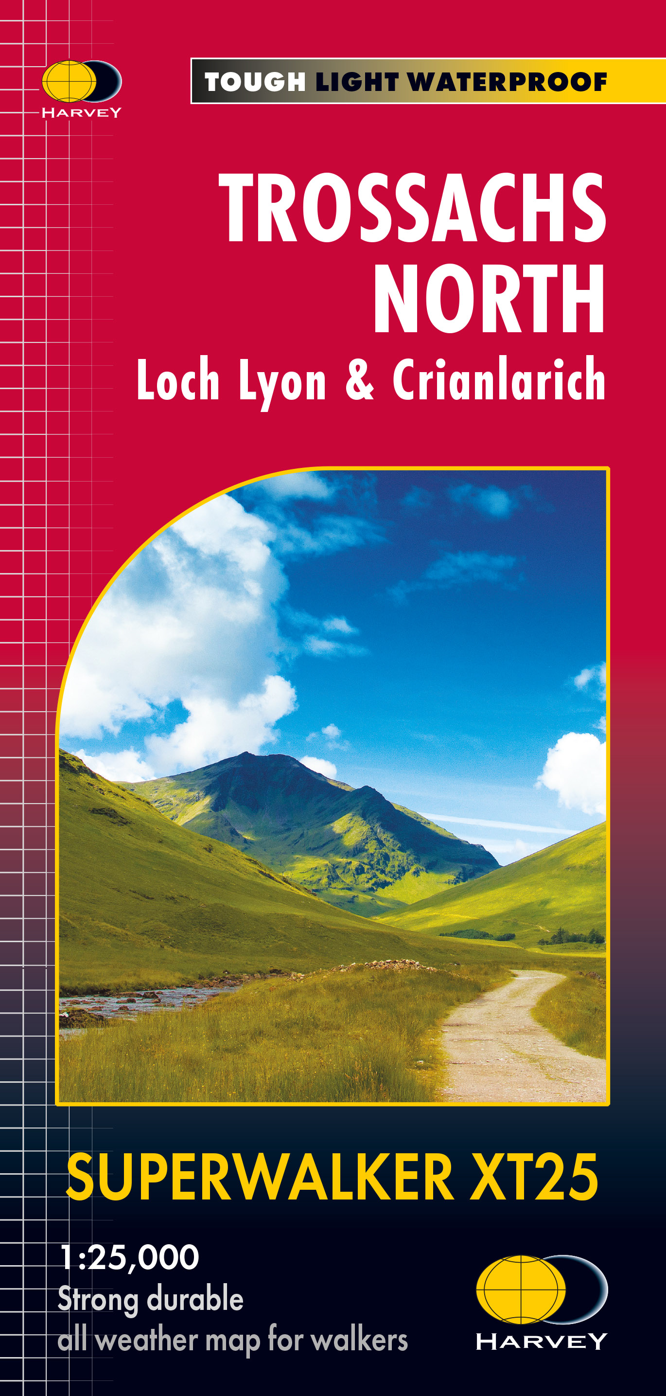 Online bestellen: Wandelkaart Trossachs Noord / Loch Lyon / Crianlarich | Harvey Maps