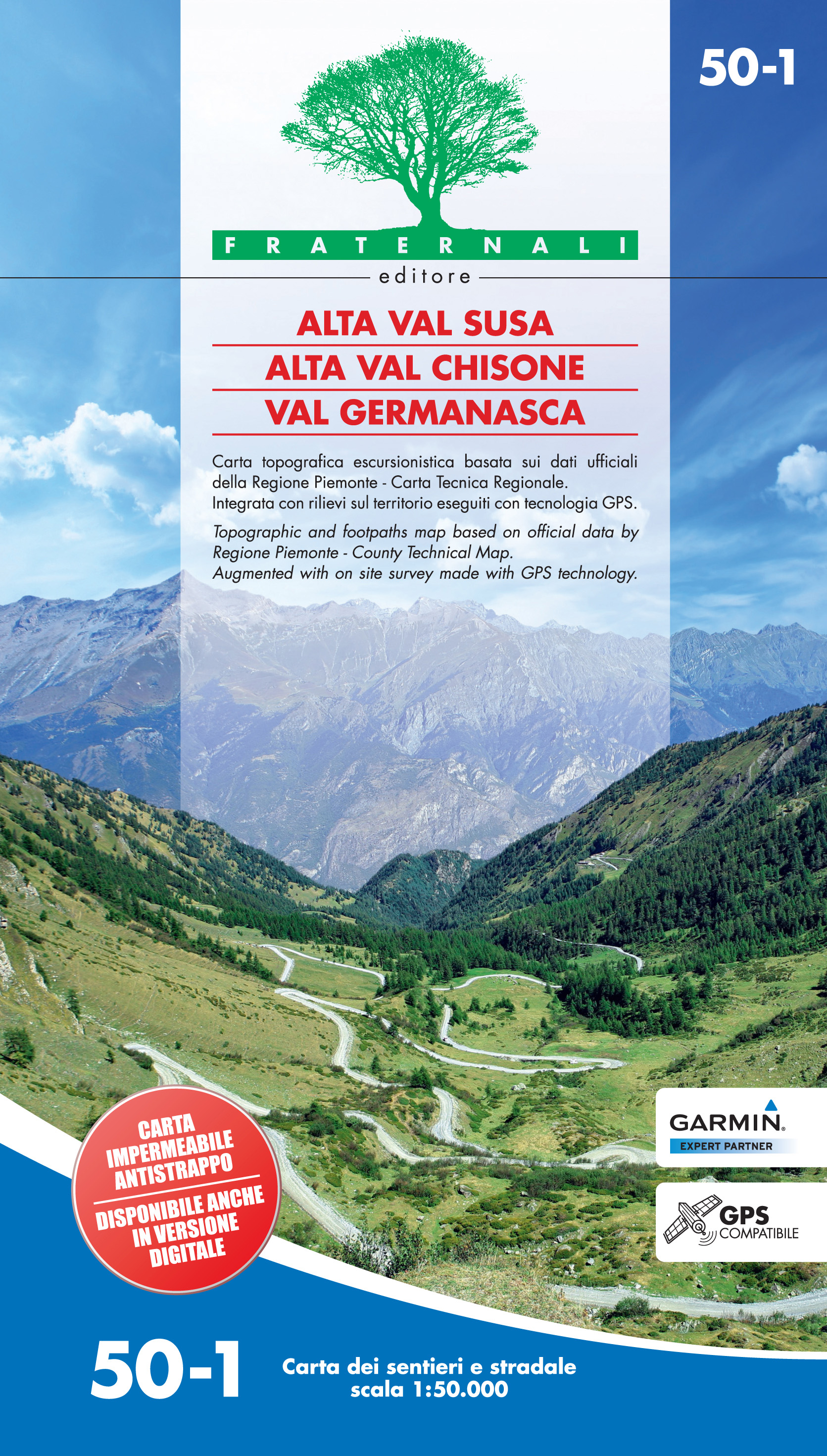 Online bestellen: Wandelkaart 50-1 Alta Val Susa - Alta Val Chisone - Val Germanasca | Fraternali Editore