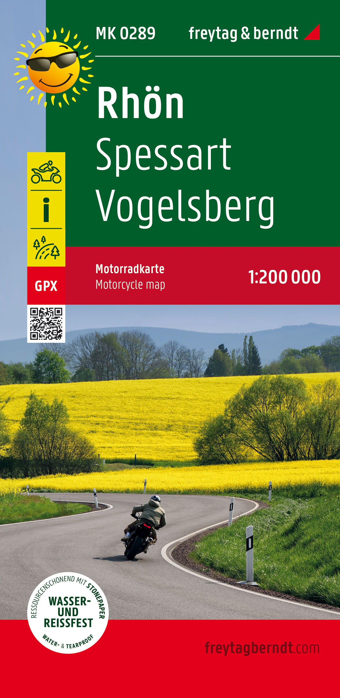 Online bestellen: Wegenkaart - landkaart 289 Motorkarte Rhön - Spessart - Vogelsberg | Freytag & Berndt