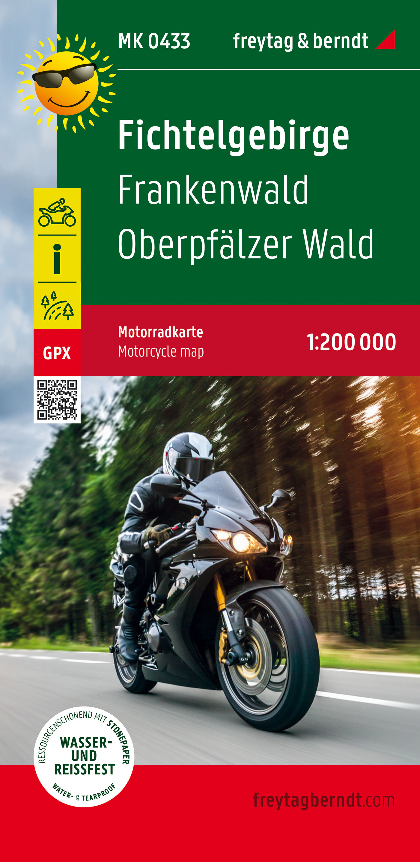 Online bestellen: Wegenkaart - landkaart 433 Motorkarte Fichtelgebirge - Frankenwald - Oberpfälzer Wald | Freytag & Berndt